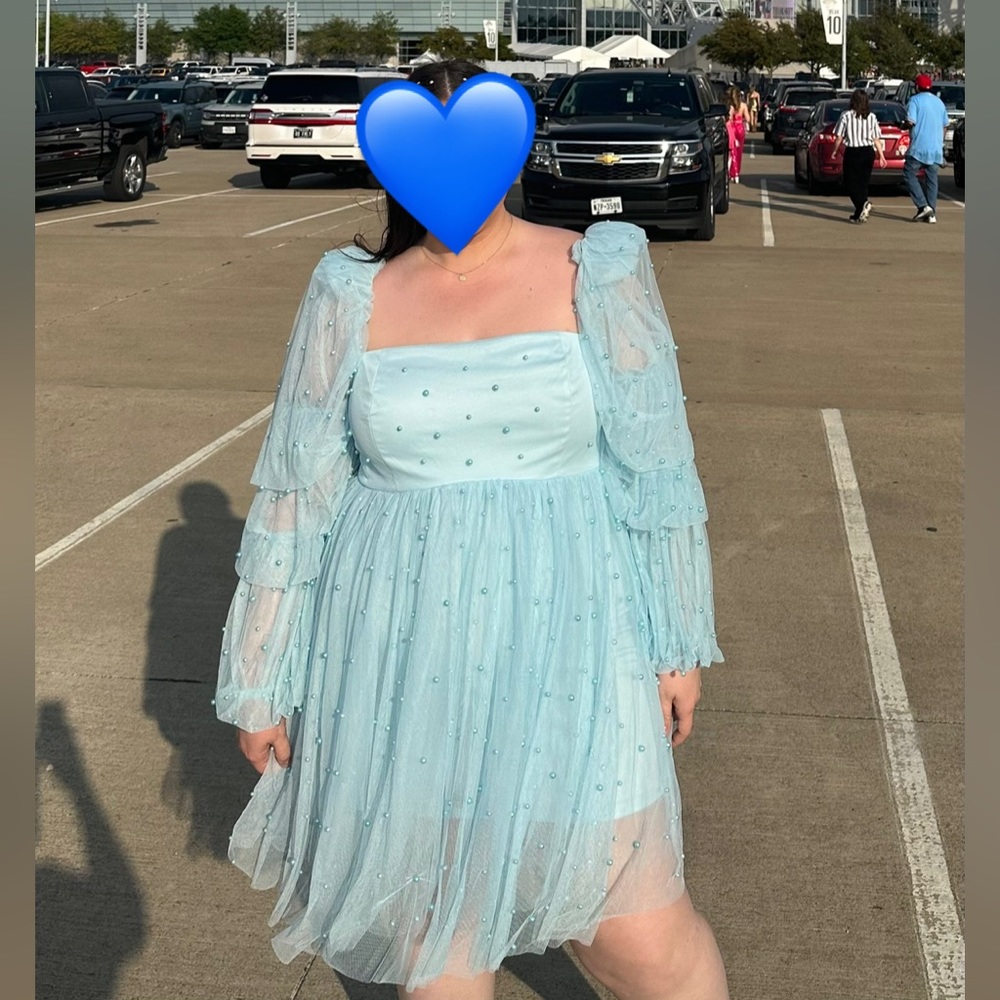 ASOS Blue Pearled Dress